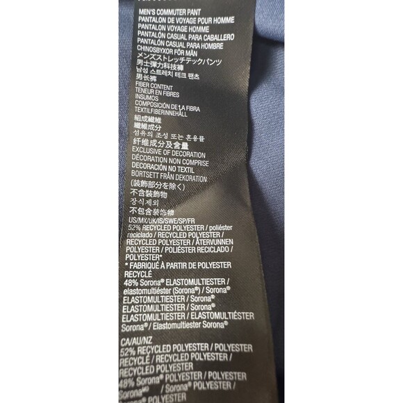 Kirkland Signature Mens 42x34 Blue Commuter Pants Dress Casual Trousers - Picture 6 of 6